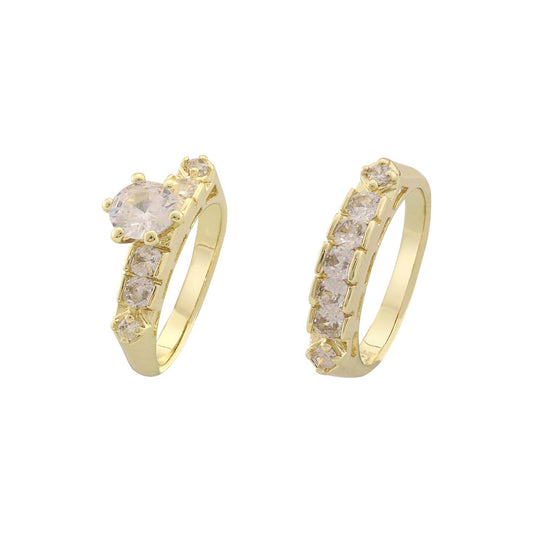 可叠戴戒指镀 14K 金、18K 金