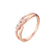 Ros¨¦goldene zweifarbige Ringe mit schlichtem Design