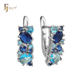 .Роскошные серьги Colorful Cluster CZ, покрытые 14-каратным золотом, розовым золотом.