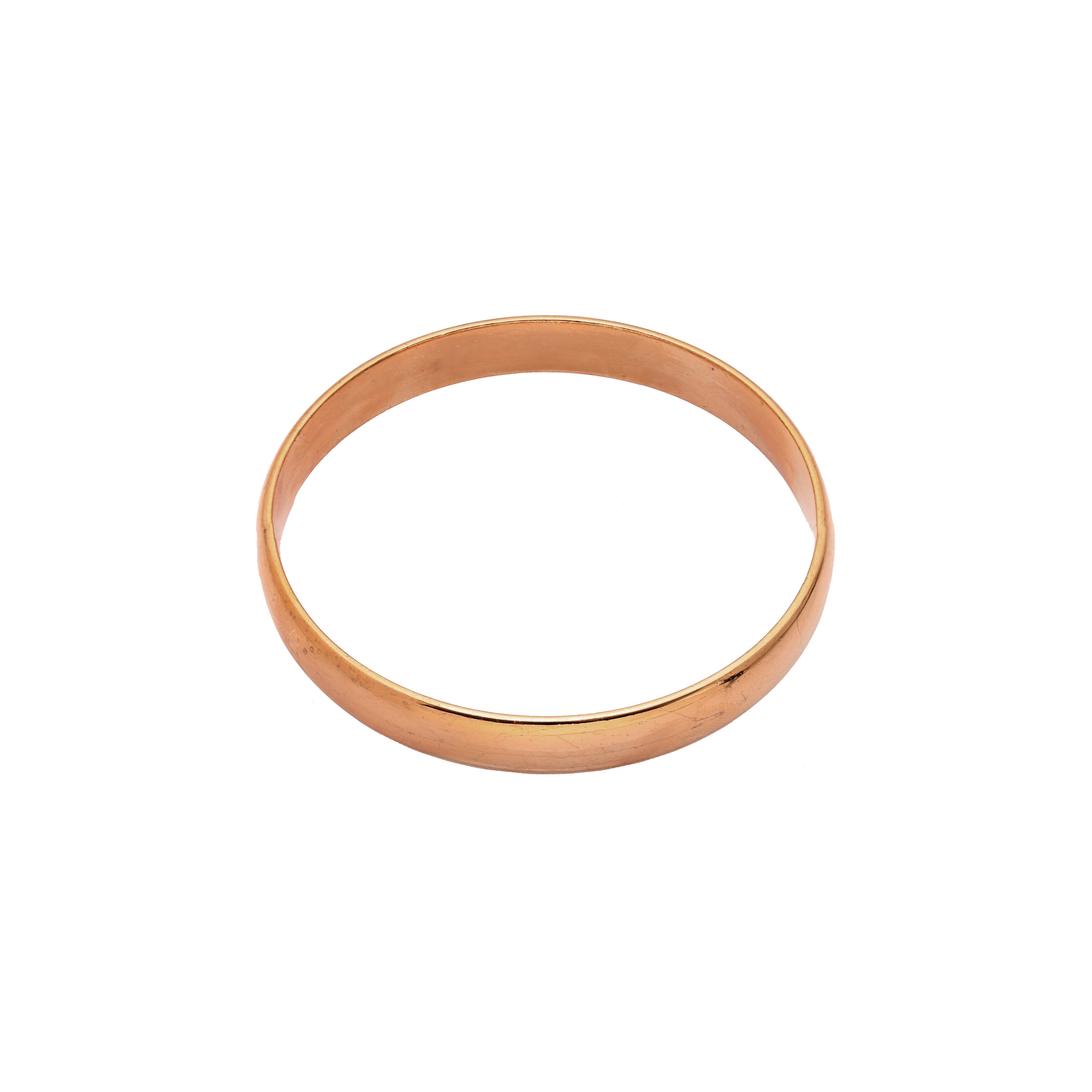 Glänzende runde Armbänder aus 18 Karat Gold, Armbänder aus Roségold