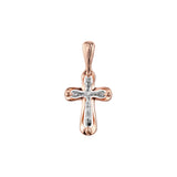 🔥 Eastern Orthodox Russian pendant in Rose Gold two tone, 14K Gold plating colors