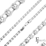 14K ゴールド、ローズゴールド、ホワイトゴールドメッキのケーブル スネイル リンク チェーン