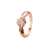 Runde Solit?rringe mit Steinen in den Beschichtungsfarben 18 Karat Gold, Wei?gold, 14 Karat Gold und Ros¨¦gold