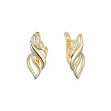 14K 金耳环，镀玫瑰金颜色