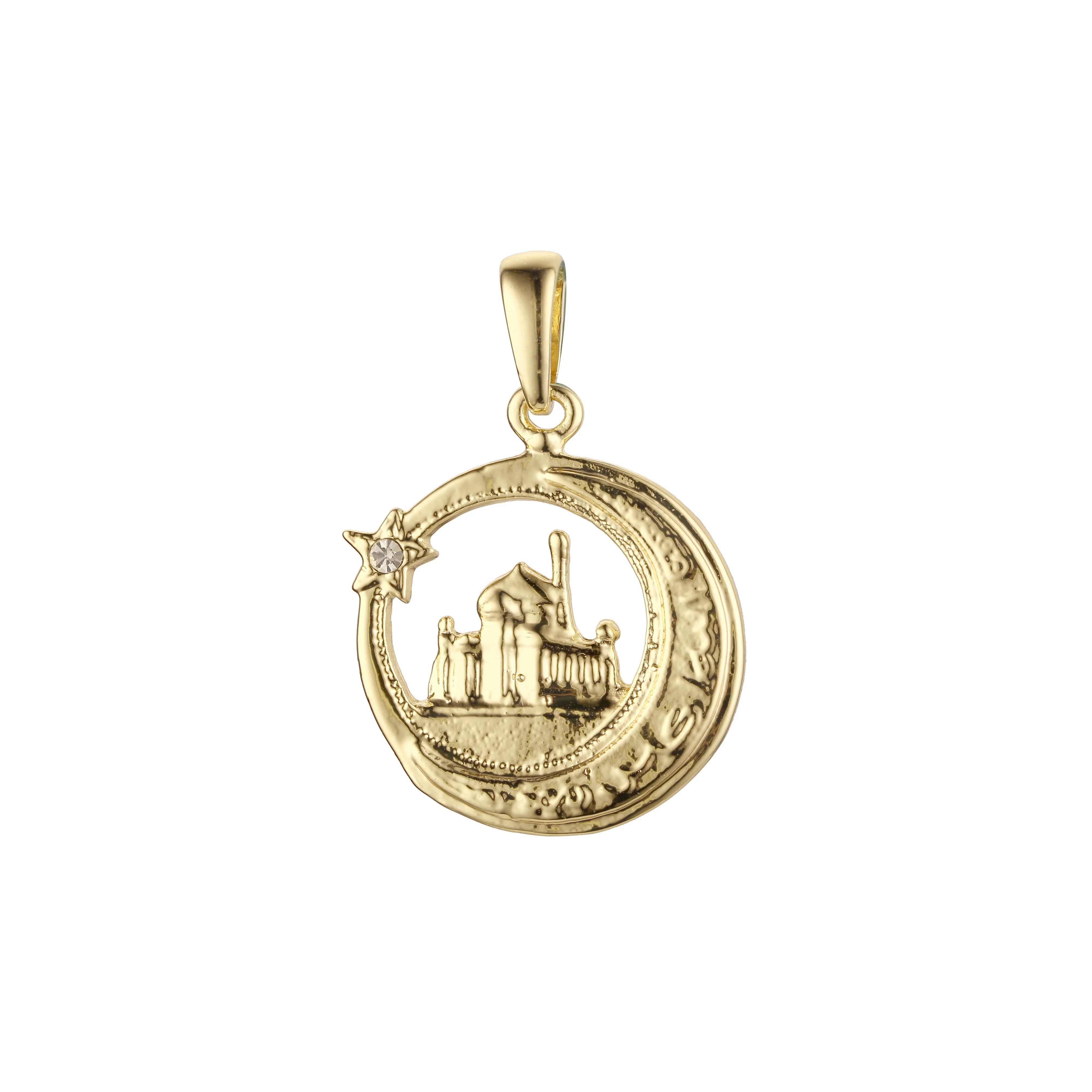 Rose Gold Islamic temple pendant