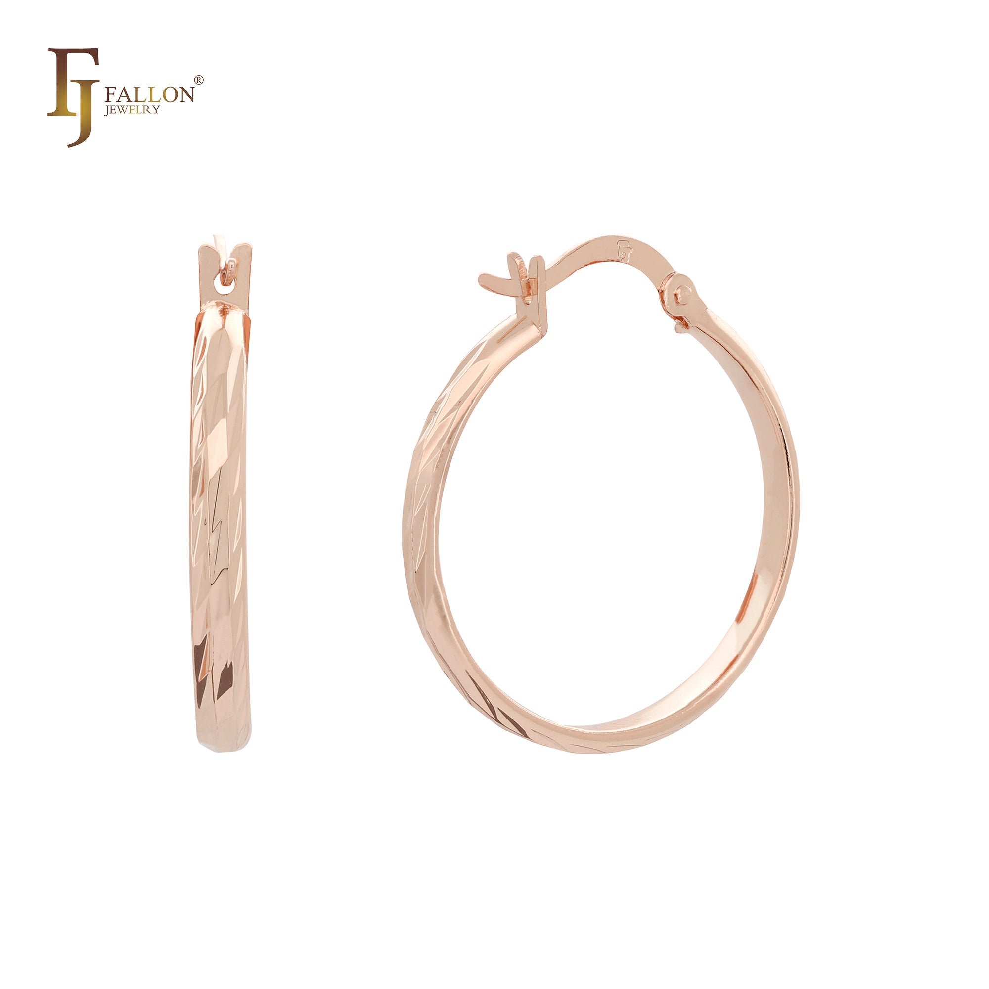 Textured 14K Gold Hoop earrings