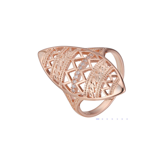 Filigree rings in 14K Gold, Rose Gold plating colors