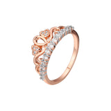 Crown rings in 18K Gold, White Gold, 14K Gold, Rose Gold, two tone plating colors