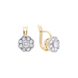 Aretes de racimo en Oro de 14K, Oro Rosa, baño de dos colores