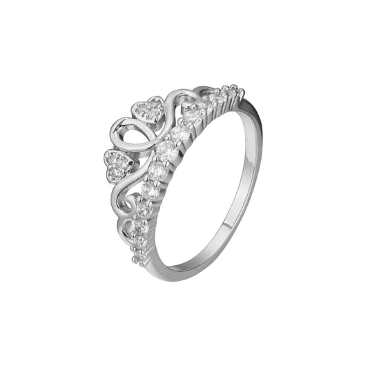 Crown rings in 18K Gold, White Gold, 14K Gold, Rose Gold, two tone plating colors