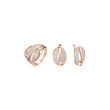 Rose Gold two tone cluster white stones set