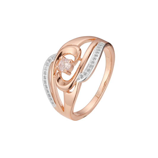 Zweifarbige Solit?rringe aus Ros¨¦gold
