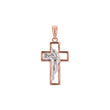 Rose Gold two tone Eastern Orthodox Russian pendant