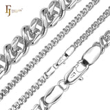 ホワイトゴールド、14K ゴールド、ローズゴールド、ツートーンメッキのクラシック インフィニティ 8 リンク チェーン