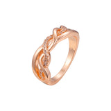Ros¨¦goldene Ringe mit drei Steinen