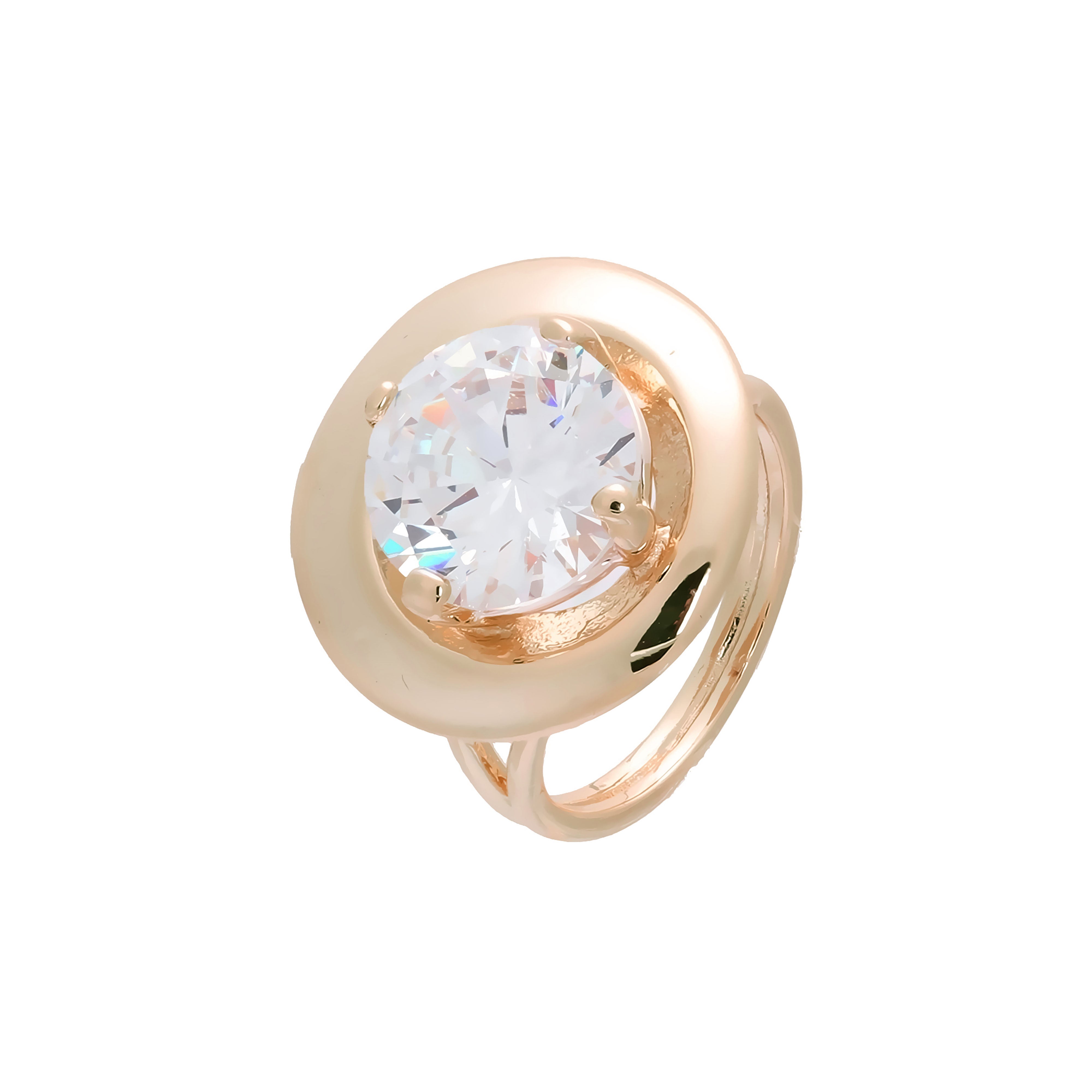 Anillos solitarios anchos en colores de baño de Oro 18K, Oro 14K, Oro Rosa