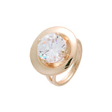 Anillos solitarios anchos en colores de baño de Oro 18K, Oro 14K, Oro Rosa