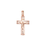 Eastern Orthodox Russian pendant in Rose Gold two tone, 14K Gold