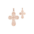 Religious Greek Eastern Orthodox Russian pendant in Rose Gold, 14K Gold plating colors