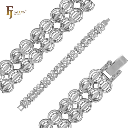 Cages of double layers 14K Gold bracelets