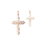 🔥 Eastern Orthodox Russian pendant in Rose Gold two tone, 14K Gold plating colors