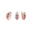 Luxuoso aglomerado cintilante em ouro 14K, ouro rosa, anéis de dois tons e conjunto de joias
