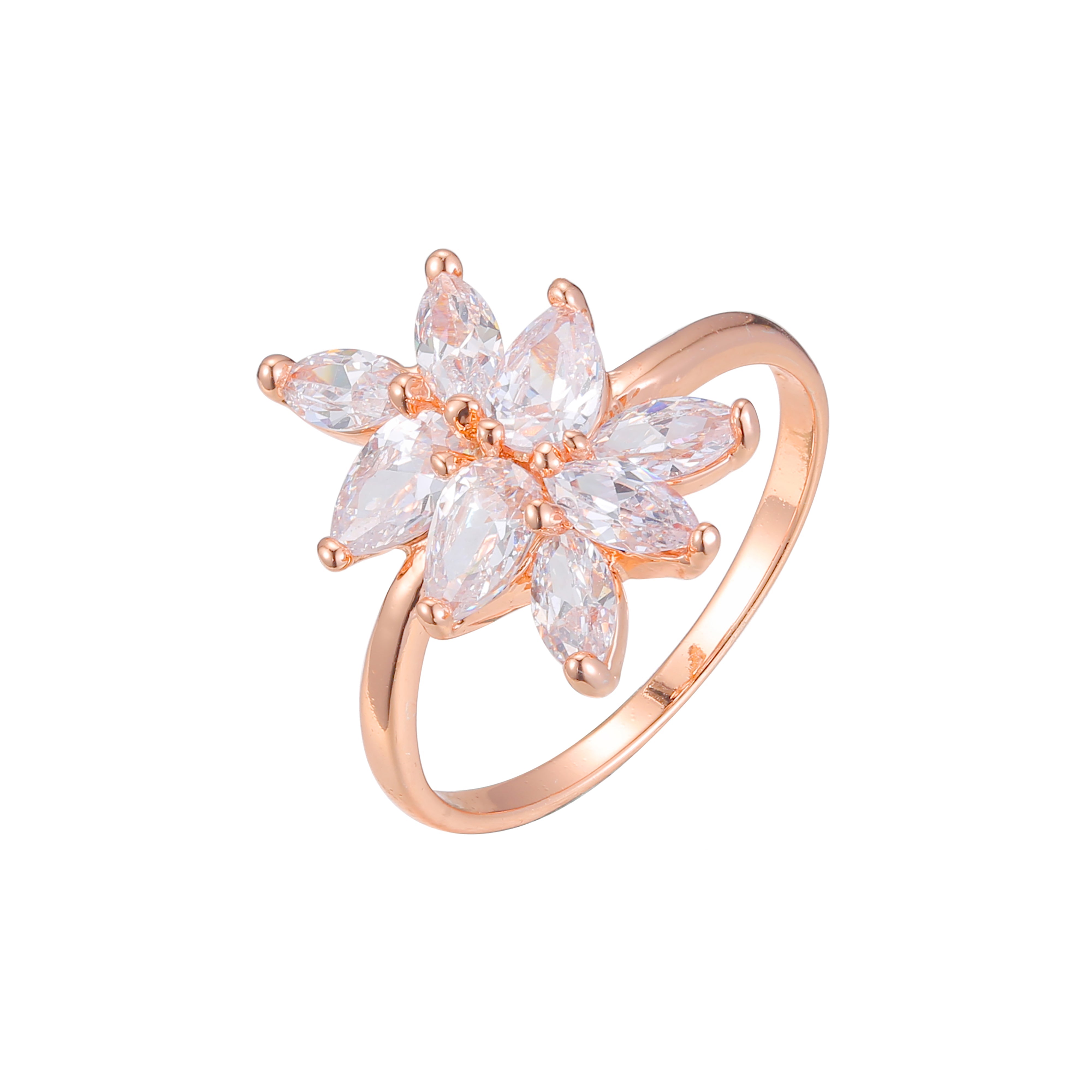 Ros¨¦goldene Solit?rringe mit Smaragdschliff in Schmetterlingsform