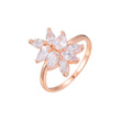 Ros¨¦goldene Solit?rringe mit Smaragdschliff in Schmetterlingsform