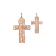 🔥 Russian Orthodox Eastern Orthodox pendant in Rose Gold two tone, 14K Gold plating colors