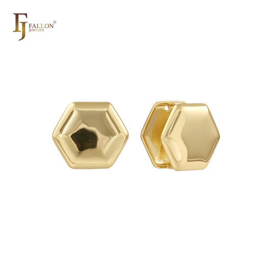 14K 金抱式耳环