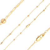 Contas Correntes de elos espelhados banhadas em ouro 14K, ouro rosa, dois tons
