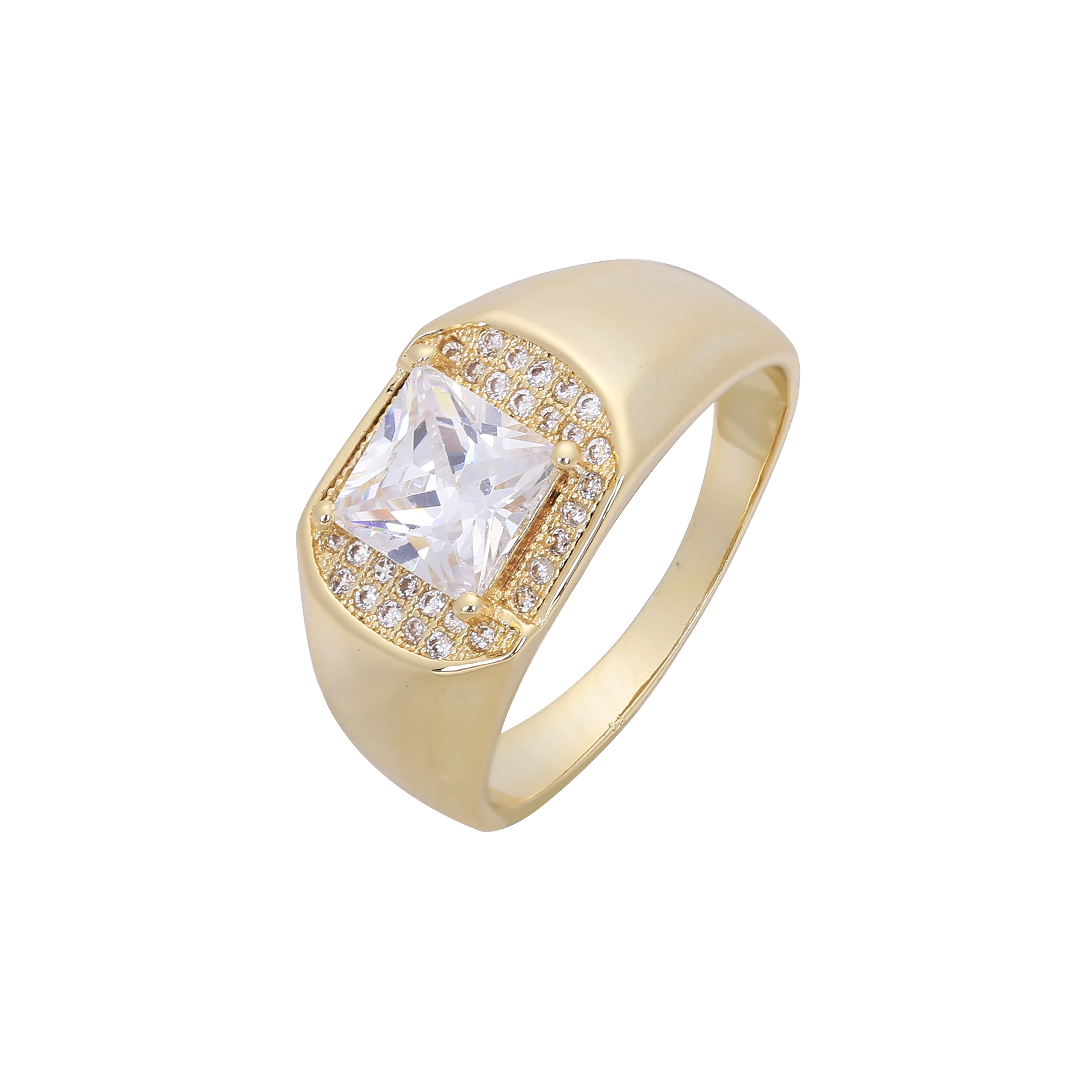 Solitarie men's rings in 14K Gold, Rose Gold plating colors