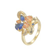Luxuri?se modische Ringe aus 14-kar?tigem Gold, Ros¨¦gold und 18-kar?tigem Gold mit Bl?tter-Pav¨¦ in Wei?