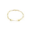 Pulseiras de identificação masculinas banhadas em ouro 14K