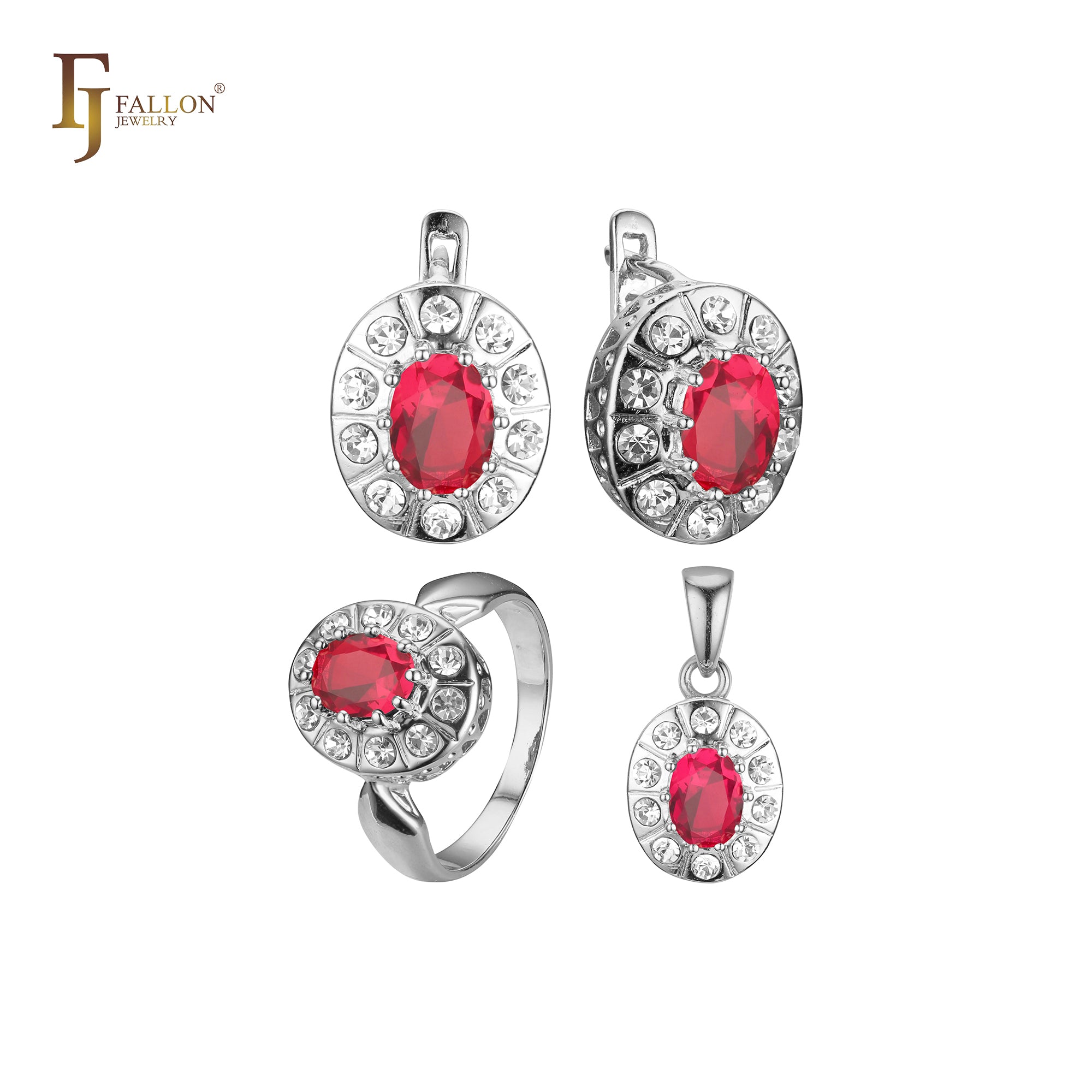 Conjunto Halo banhado em ouro rosa, dois tons