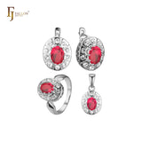 Conjunto Halo banhado em ouro rosa, dois tons