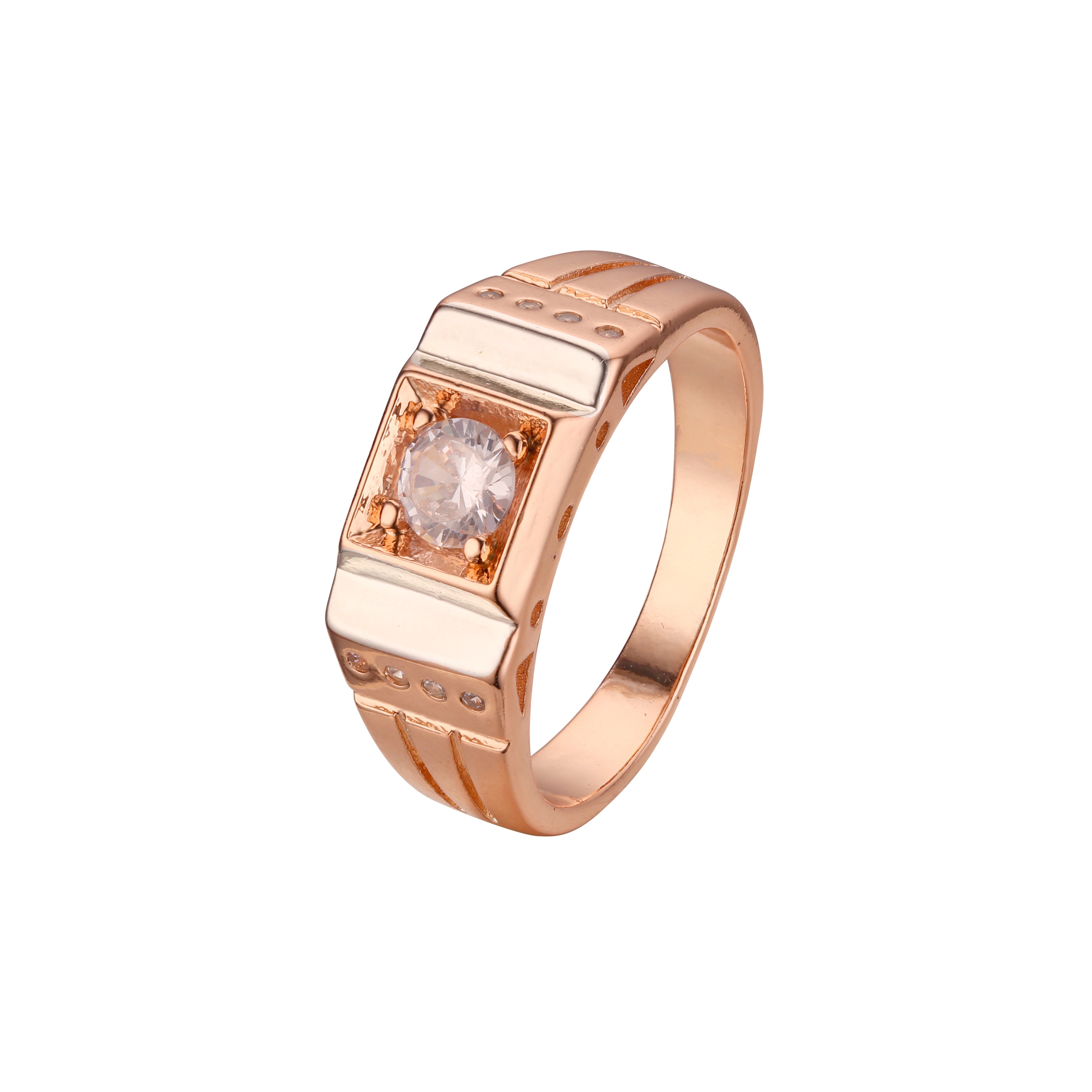 Moderinge aus Ros¨¦gold mit roten Steinen