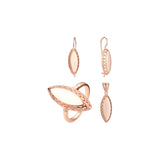 Conjunto renascentista em ouro rosé