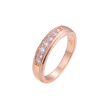 Seven stones rings in Rose Gold, two tone plating colors
