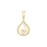 Mother and kid pendant in Rose Gold, 14K Gold, two tone plating colors