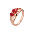 Rose Gold fashion cluster rings