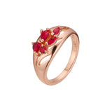 Rose Gold fashion cluster rings
