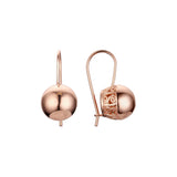 14K ゴールド、18K ゴールド、ローズゴールドメッキ色のビーズ ランタン ワイヤー フック イヤリング