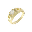 Solitarie men's rings in 14K Gold, Rose Gold plating colors